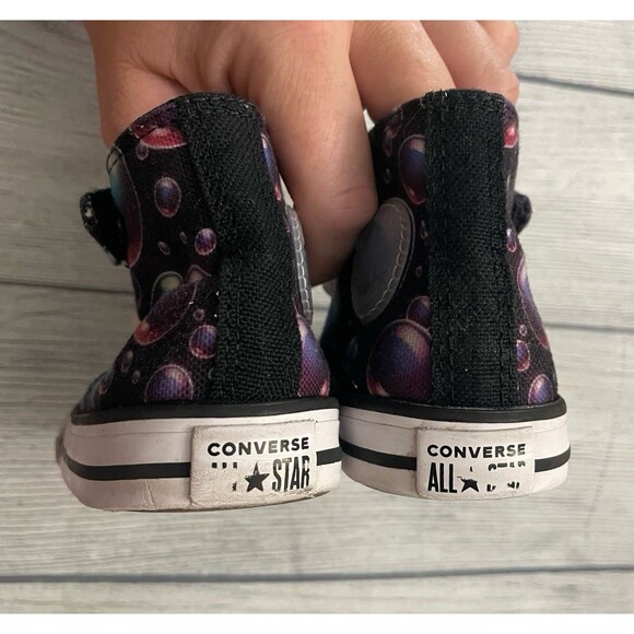 Bubbles Converse All Stars Boy Girl Toddler High Tops Shoes, Size 7 - Picture 5 of 6